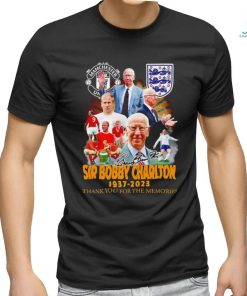 Manchester United Sir Bobby Charlton 1937 2023 thank you for the memories signature shirt