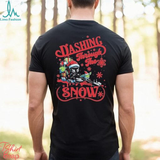 Mandalorian and Grogu Dashing Through the Snow Merry Christmas 2023 Shirt