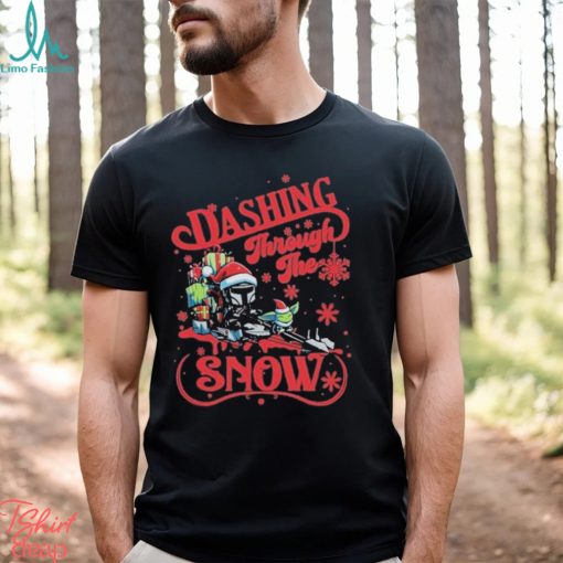 Mandalorian and Grogu Dashing Through the Snow Merry Christmas 2023 Shirt