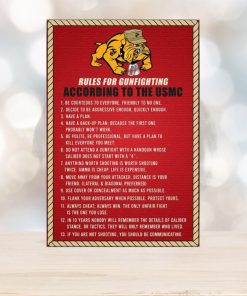 Marine Poster Rules For Gunfighting Pitbull Marine