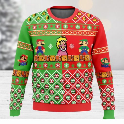 Mario Bros Ugly Christmas Sweater 3D All Over Printed Christmas Sweater