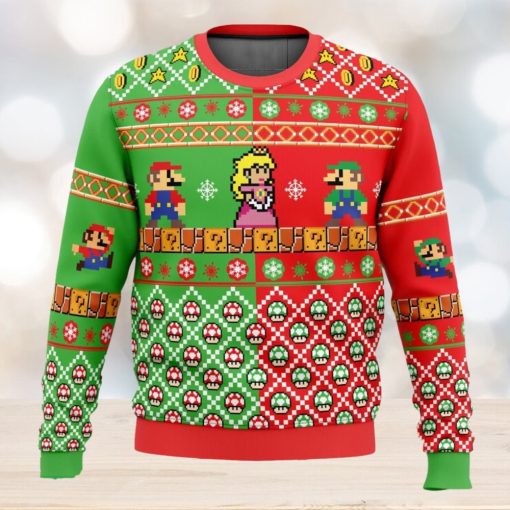 Mario Bros Ugly Christmas Sweater 3D All Over Printed Christmas Sweater