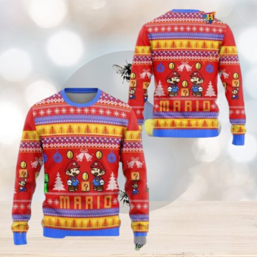 Mario Funny Ugly Christmas Sweater, Hilarious Xmas Gift for Gamers