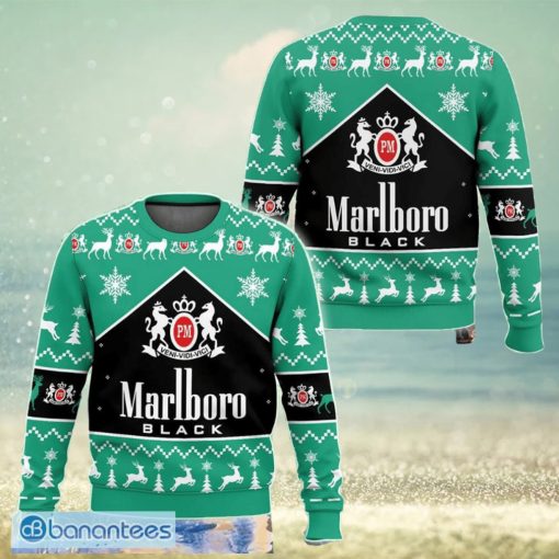 Marlboro Black Methol New Style Ugly Christmas Sweater AOP Gift For Holidays