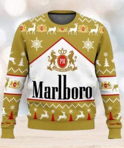 Marlboro Gold Cigarette Ugly Christmas Sweater