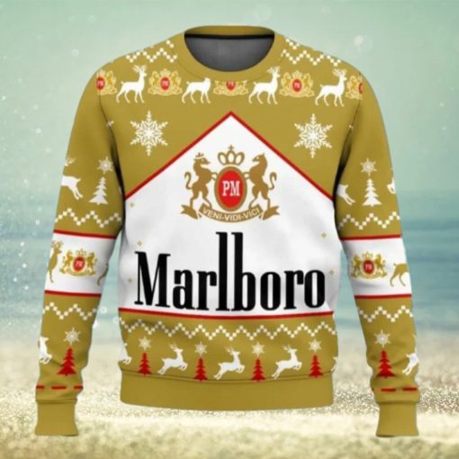 Marlboro Gold Cigarette Ugly Christmas Sweater