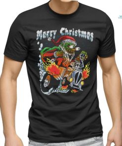 Marry Christmas Santa Monster Fink T shirt