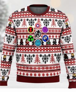 Marvel Avengers Retro Ugly Christmas Sweater 3D All Over Printed Christmas Sweater