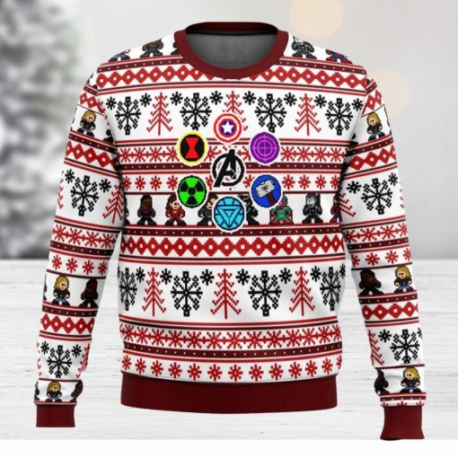 Marvel Avengers Retro Ugly Christmas Sweater 3D All Over Printed Christmas Sweater