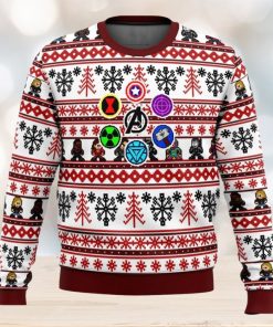 Marvel Avengers Retro Ugly Christmas Sweater 3D All Over Printed Christmas Sweater