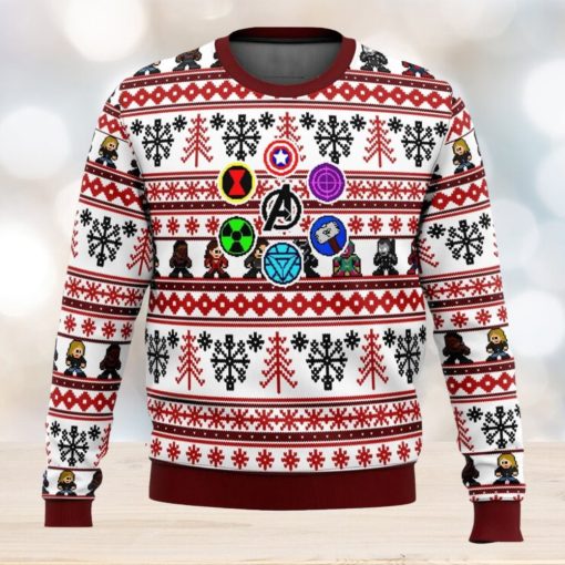 Marvel Avengers Retro Ugly Christmas Sweater 3D All Over Printed Christmas Sweater