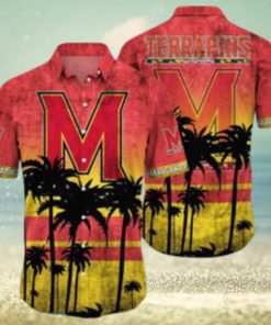 Maryland Terrapins Logo Coconut Tropical Hawaiian Shirt Beach Gift For Fans