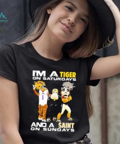 Mascot I’m a Tiger on Saturdays and a Saint on Sundays shirt