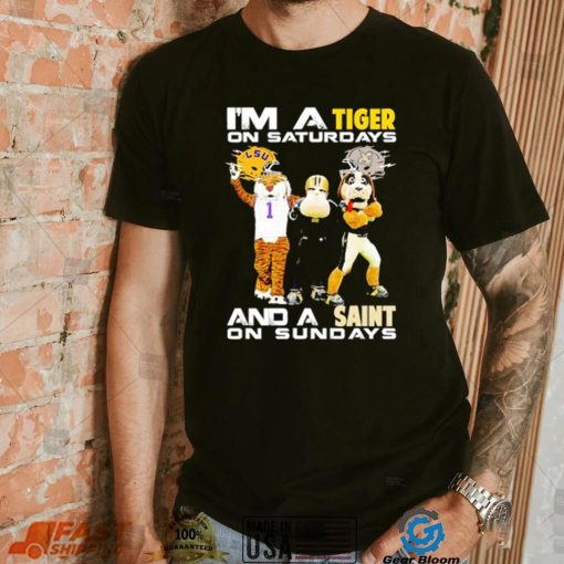 Mascot I’m a Tiger on Saturdays and a Saint on Sundays shirt