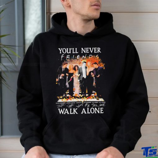 Matthew Perry you’ll never friends walk alone signatures thanksgiving t shirt