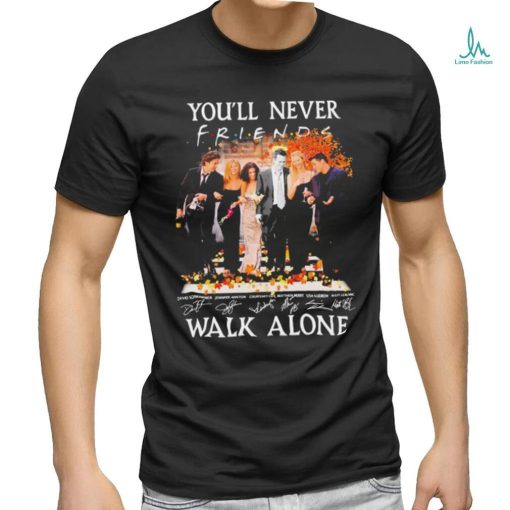 Matthew Perry you’ll never friends walk alone signatures thanksgiving t shirt