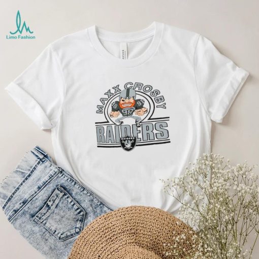 Maxx Crosby Las Vegas Raiders Homage Caricature Player Tri Blend T Shirt