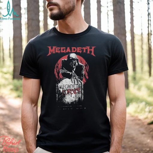 Megadeth Holiday Merch Tombstone Vic Grey Shirt