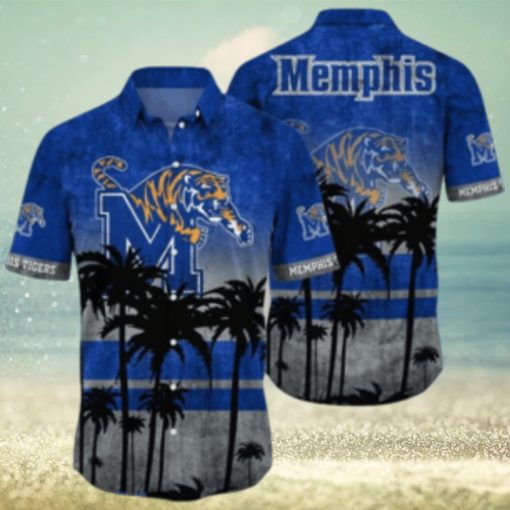 Memphis Tigers Logo Coconut Tropical Hawaiian Shirt Beach Gift For Fans