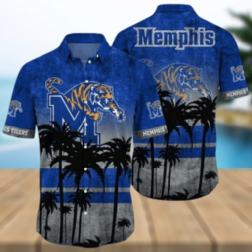 Memphis Tigers Logo Coconut Tropical Hawaiian Shirt Beach Gift For Fans