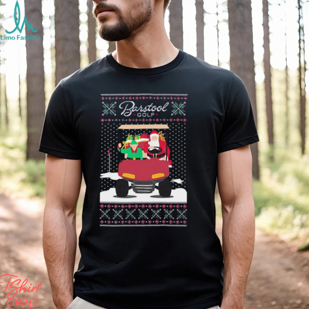 Men’s Barstool Golf Santa Golf ugly Christmas shirt Men’s Barstool Golf Santa Golf ugly Christmas shirt