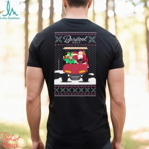 Men’s Barstool Golf Santa Golf ugly Christmas shirt