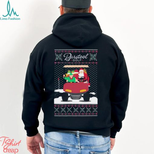 Men’s Barstool Golf Santa Golf ugly Christmas shirt