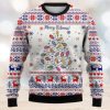 Men’s Cartoon Christmas Tree Print Crewneck Ugly Sweater