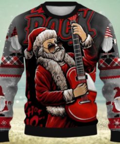 Men’s Casual Christmas Rock Crew Neck Ugly Sweater