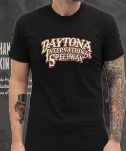 Men's Checkered Flag Sports Black Daytona International Speedway Track T Shirt