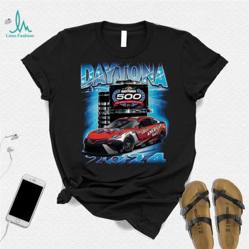 Men’s Checkered Flag Sports Blue 2024 Daytona 500 Champions T Shirt