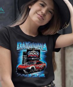 Men's Checkered Flag Sports Blue 2024 Daytona 500 Champions T Shirt