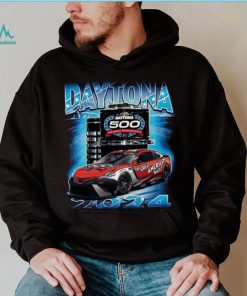 Men's Checkered Flag Sports Blue 2024 Daytona 500 Champions T Shirt