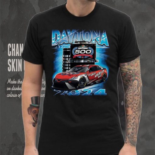 Men’s Checkered Flag Sports Blue 2024 Daytona 500 Champions T Shirt