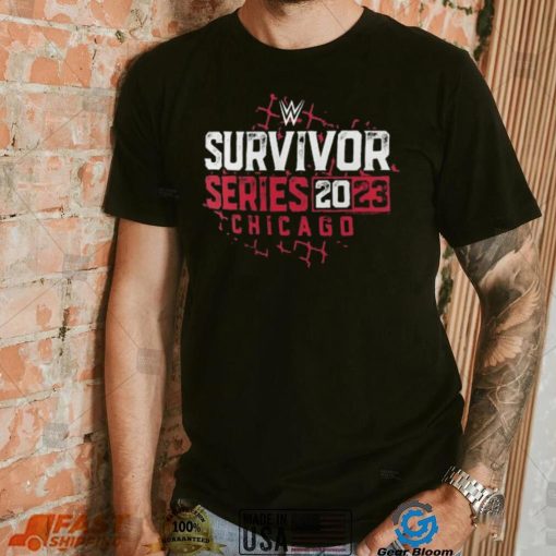 Men’s Fanatics Branded Black WWE Survivor Series 2023 Chain Link Fence T Shirt