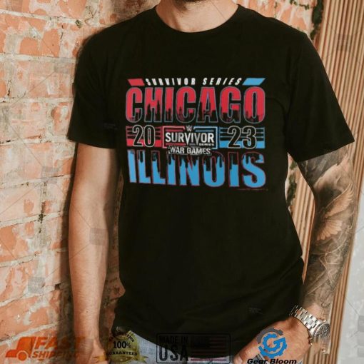 Men’s Fanatics Branded Black WWE Survivor Series 2023 War Games Chicago T Shirt