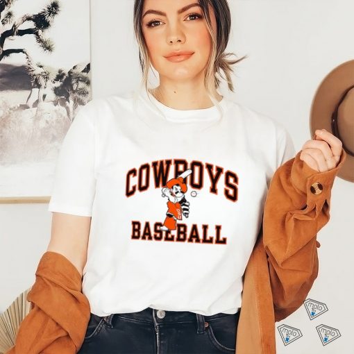 Men’s White Oklahoma State Cowboys Baseball T Shirt