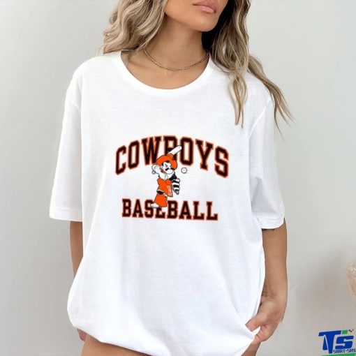 Men’s White Oklahoma State Cowboys Baseball T Shirt