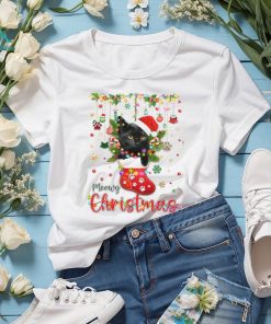 Meowy Christmas Funny Black Cat Merry Christmas Tshirt