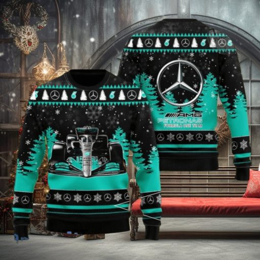 Mercedes AMG Petronas F1 Christmas Ugly Sweater 3D Gift For Chirstmas