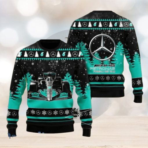 Mercedes AMG Petronas F1 Christmas Ugly Sweater 3D Gift For Chirstmas