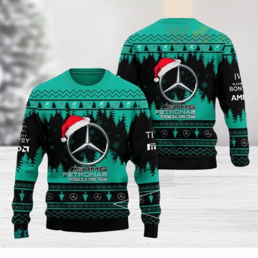 Mercedes AMG Petronas Formula One Team 3D Christmas Sweater 2023