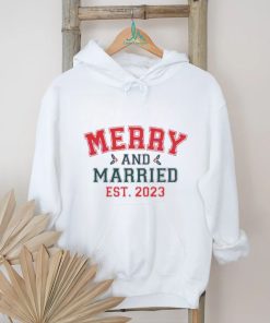 Merry And Married Christmas Est. 2023 shirt