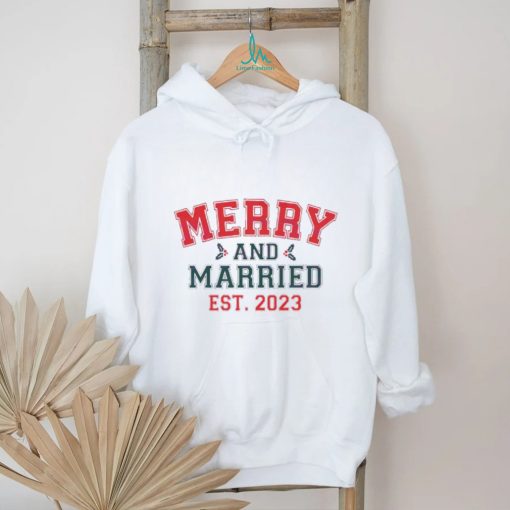 Merry And Married Christmas Est. 2023 shirt