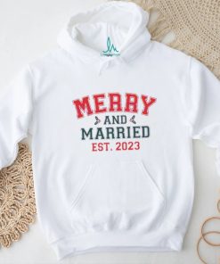 Merry And Married Christmas Est. 2023 shirt