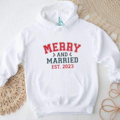 Merry And Married Christmas Est. 2023 shirt