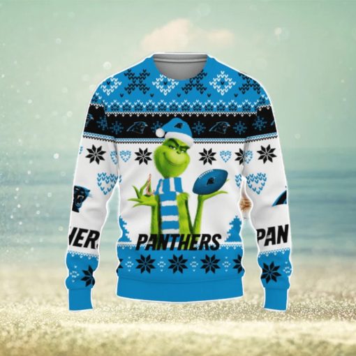 Merry Christmas 2023 ugly unisex football american grinch cute carolina panthers 3D Sweater Holiday Gift Christmas Gift