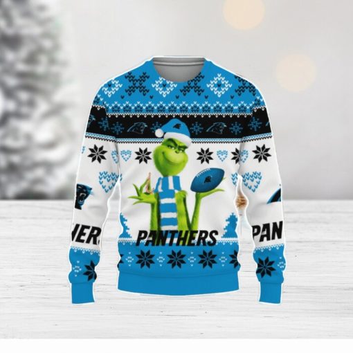 Merry Christmas 2023 ugly unisex football american grinch cute carolina panthers 3D Sweater Holiday Gift Christmas Gift