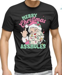 Merry Christmas Assholes Funny T Shirt