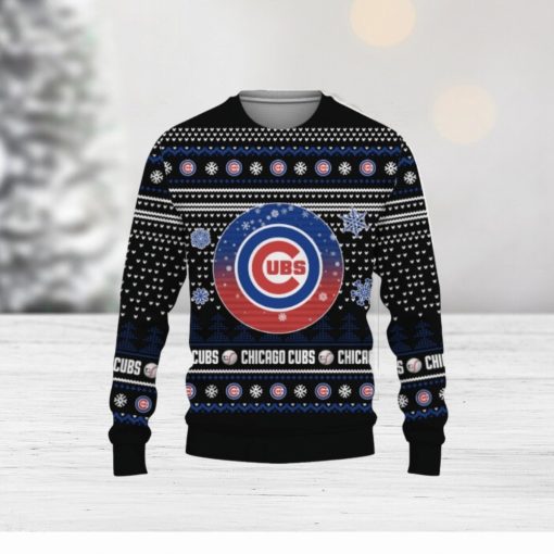 Merry Christmas Baseball American Chicago Cubs Unisex 3D Ugly Christmas Sweater Christmas Gift Ideas